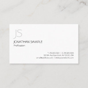 Minimalistisch modern professioneel monogram legan visitekaartje