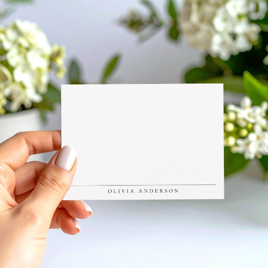 Minimalistisch modern professioneel monogram notitiekaartje