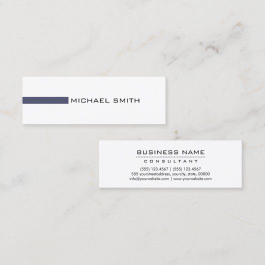 Minimalistisch modern professioneel onafhankelijk mini visitekaartje (Voorkant / Achterkant)