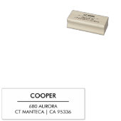 Minimalistisch modern retouradres 	rubberstempel (Gestempeld)
