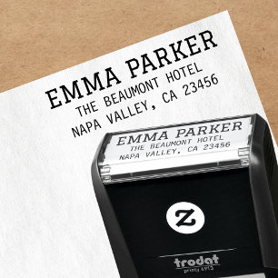 Minimalistisch modern retouradres zelfinktende stempel