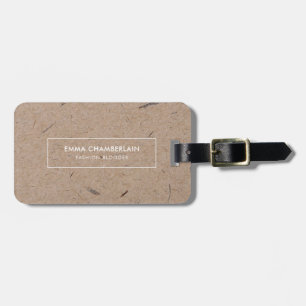 Minimalistisch modern ritueel papier bagagelabel