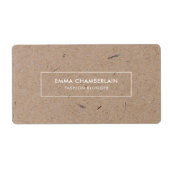 Minimalistisch modern ritueel papier etiket (Voorkant)