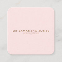Minimalistisch Modern Roze Dokter Bezoek Kaart