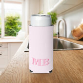 Minimalistisch Modern Roze Initiaal Monogram