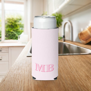 Minimalistisch Modern Roze Initiaal Monogram