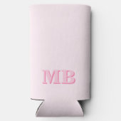 Minimalistisch Modern Roze Initiaal Monogram (Achterkant)