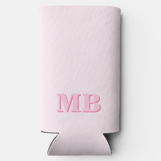 Minimalistisch Modern Roze Initiaal Monogram (Achterkant)