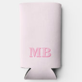 Minimalistisch Modern Roze Initiaal Monogram (Voorkant)