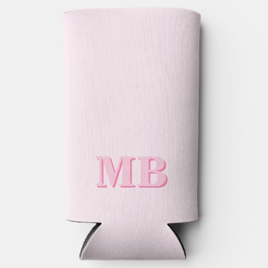 Minimalistisch Modern Roze Initiaal Monogram (Voorkant)