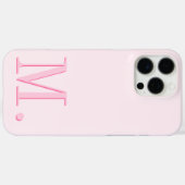 Minimalistisch Modern Roze Monogram Initiaal Case-Mate iPhone Case (Achterkant (horizontaal))