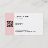 Minimalistisch Modern Roze Monogram Professional Visitekaartje (Achterkant)