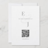 Minimalistisch modern Save the Date Kaart | QR-cod (Achterkant)