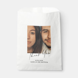Minimalistisch modern schrift gepersonaliseerd aan bedankzakje
