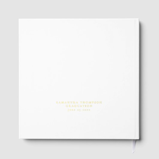 Minimalistisch Modern Script Afstudeerder Afstuder Gastenboek (Achterkant)