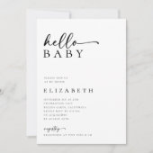 Minimalistisch modern script Baby shower Kaart (Voorkant)
