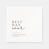 Minimalistisch modern script bruiloft servet (Voorkant)