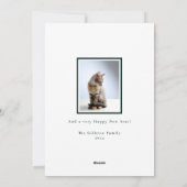 Minimalistisch Modern Script Christmas Pet Photo Feestdagenkaart (Achterkant)
