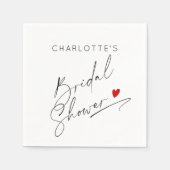 Minimalistisch modern script hart Vrijgezellenfees Servet (Voorkant)