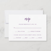 Minimalistisch modern script | Keuze uit weddensch RSVP Kaartje (Voorkant)