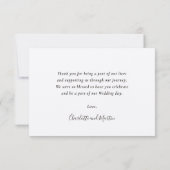 Minimalistisch modern Script Kraft Paper Bedankkaart (Achterkant)