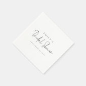 Minimalistisch Modern Script Naam Datum Vrijgezell Servet (Hoek)