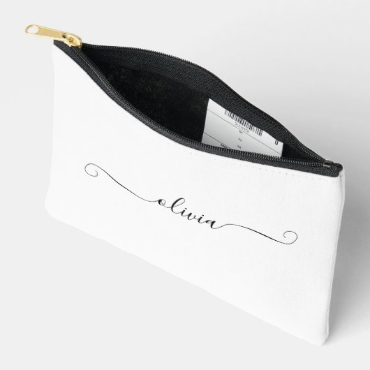 Minimalistisch Modern Script Naam toevoegen Gepers Etui (Open)