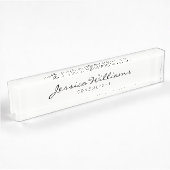 Minimalistisch modern script naambordje