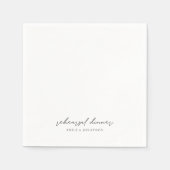 Minimalistisch modern script repetitie diner servet (Voorkant)