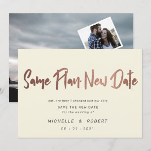 minimalistisch modern script twee foto's verandere kaart