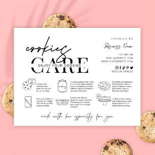 Minimalistisch modern script voor Kaart van cookie