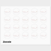 Minimalistisch modern script Vrolijk Kerstfeest Ronde Sticker (Vel)