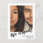 Minimalistisch modern script We hebben aangepaste Aankondigingskaart (Voorkant)