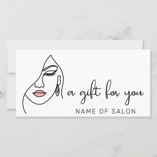 Minimalistisch modern script zakelijk cadeaubon (Voorkant)