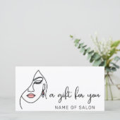 Minimalistisch modern script zakelijk cadeaubon (Staand voorkant)