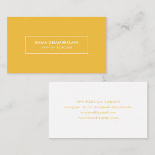 Minimalistisch Modern Simple Boho Yellow Visitekaartje