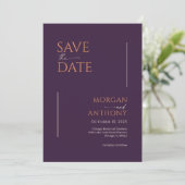 Minimalistisch modern Sinaasappel van fotografie b Save The Date (Staand voorkant)