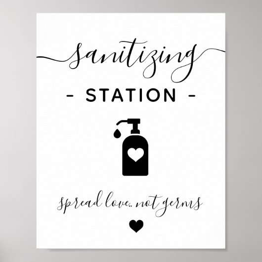 Minimalistisch modern station voor bedrijfshandsca poster (Voorkant)