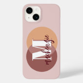 Minimalistisch modern stijlvol Initiaal monogram Case-Mate iPhone Case (Achterkant)