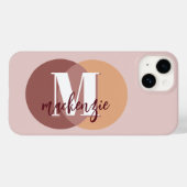 Minimalistisch modern stijlvol Initiaal monogram Case-Mate iPhone Case (Achterkant (horizontaal))