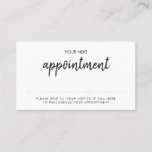 Minimalistisch Modern | Stijlvolle handgeschreven  Afsprakenkaartje (Voorkant)