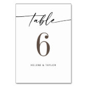 Minimalistisch modern tafelnummer (Voorkant)