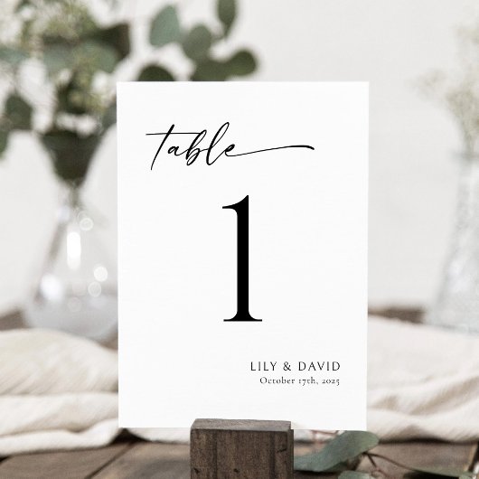 Minimalistisch modern tafelnummer