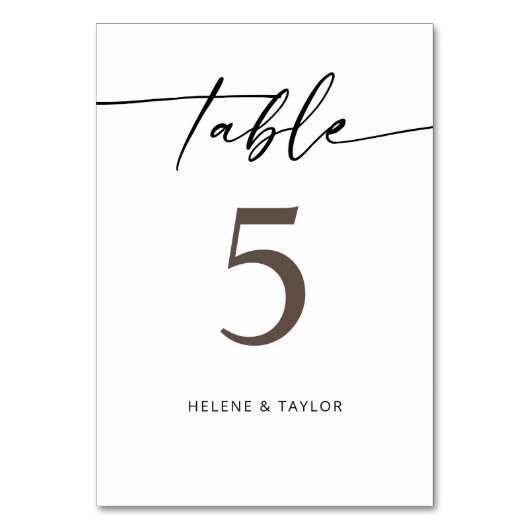 Minimalistisch modern tafelnummer (Voorkant)