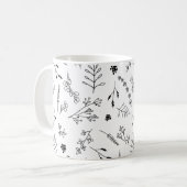 Minimalistisch Modern Trendy Botanical Koffiemok (Voorkant links)