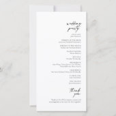 Minimalistisch modern trouwprogramma (Achterkant)