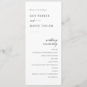 Minimalistisch modern trouwprogramma programma (Voorkant)