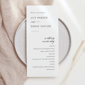 Minimalistisch modern trouwprogramma programma