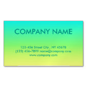 Minimalistisch modern turquoise limoen yellow ombr visitekaartje magneet (Voorkant)