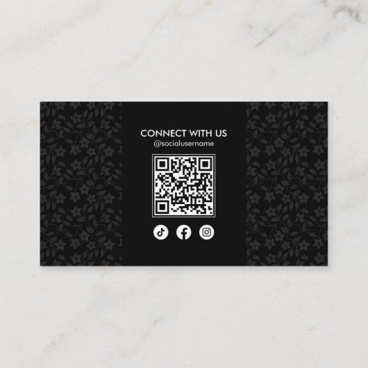 Minimalistisch Modern Twee Initialen Haarstylist Z Visitekaartje (Achterkant)